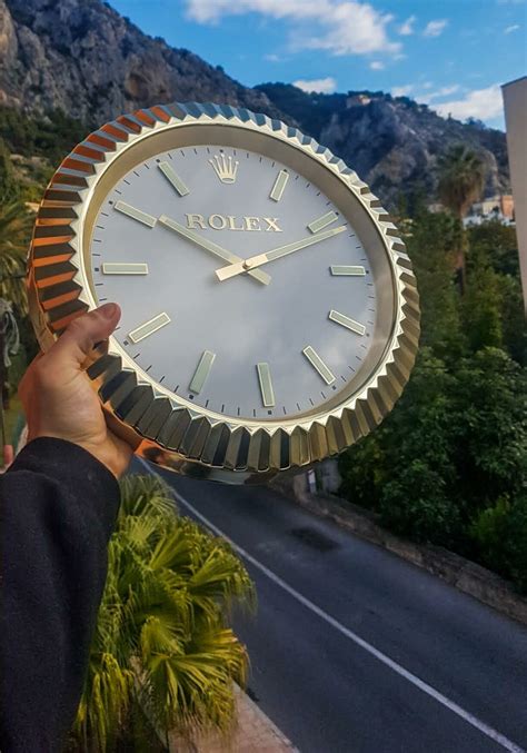 rolex hanging clock|rolex wall clock real.